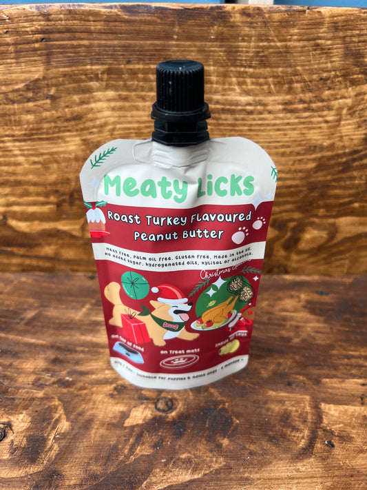 Roast turkey flavoured peanut butter - Meaty Licks