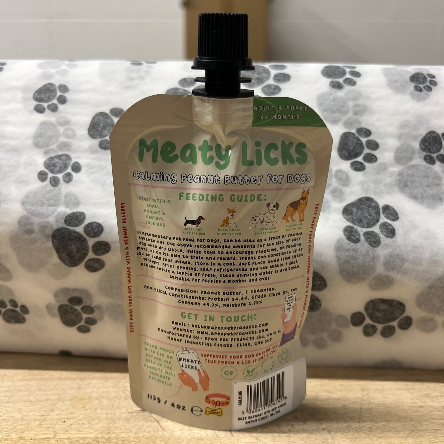 Calming peanut butter - Meaty Licks