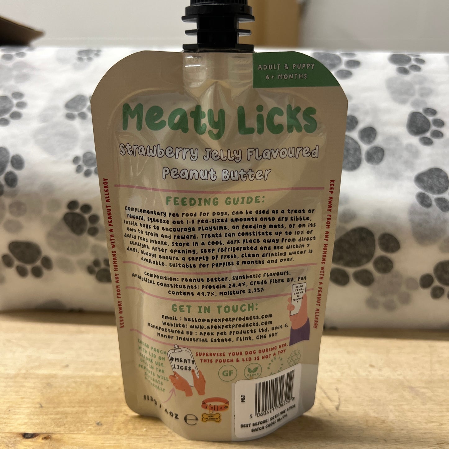 Strawberry Jelly Flavoured Peanut butter - Meaty Licks
