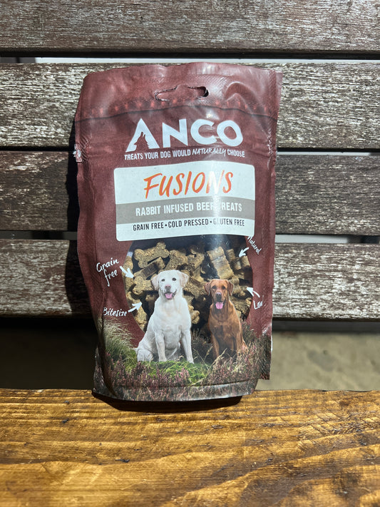 Fusions Rabbit infused beef treats 100g