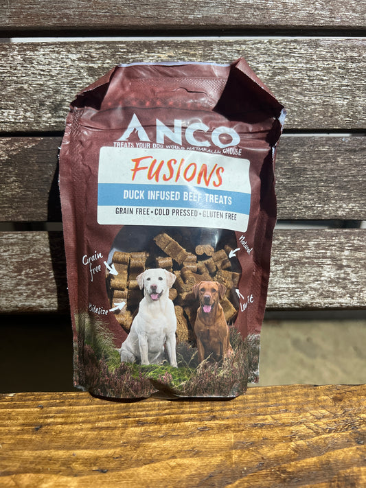 Fusions Duck infused beef treats 100g