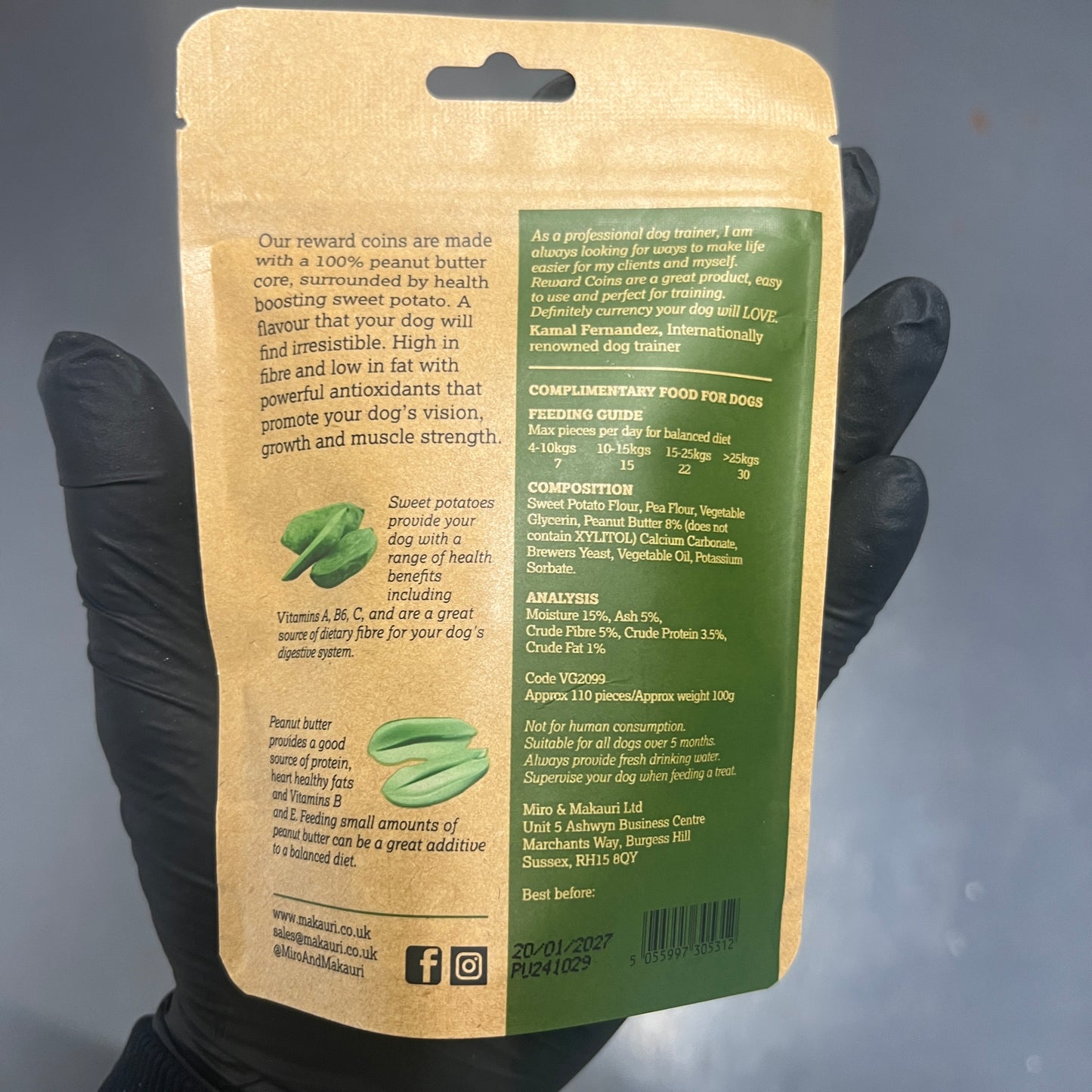 Peanut Butter flavoured reward coins (approx 110 per bag)