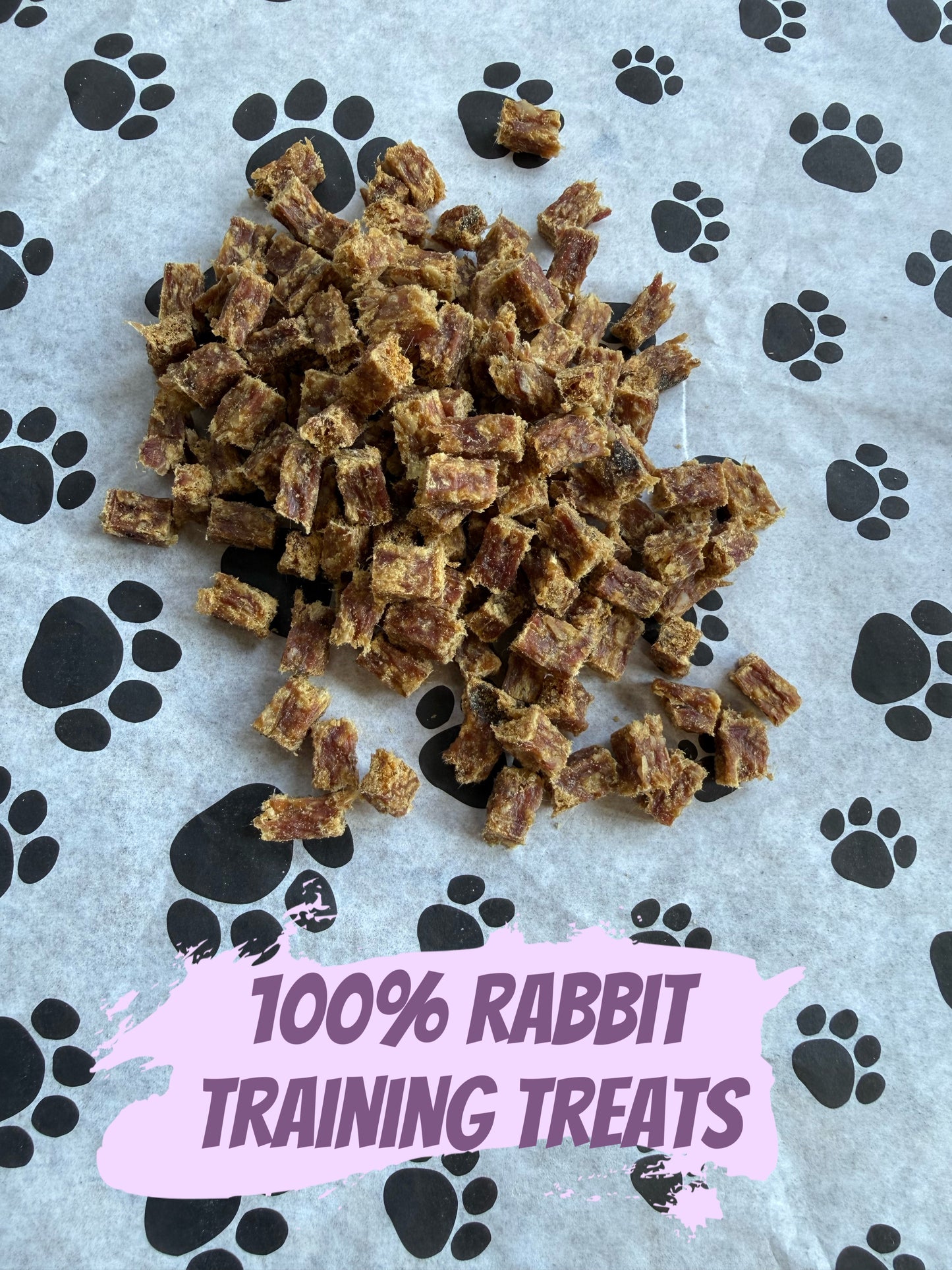 100% Rabbit training treats 100g portion ( single protein)