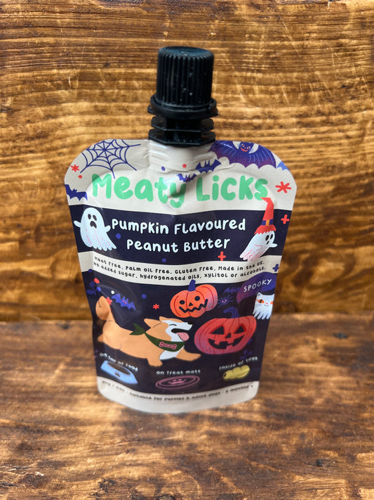 Pumpkin flavoured peanut butter - Meaty Licks