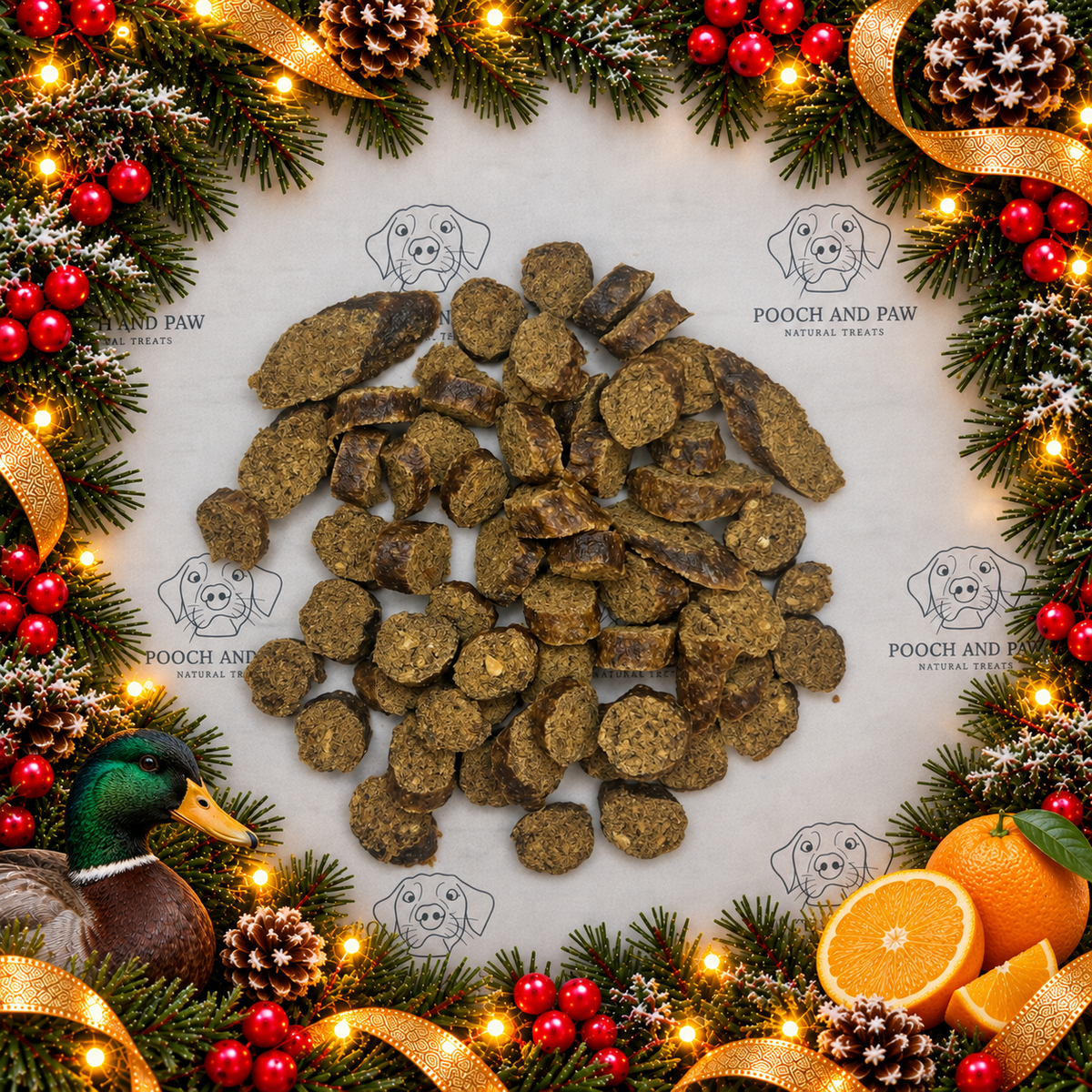 Duck and orange training treats 100g portion