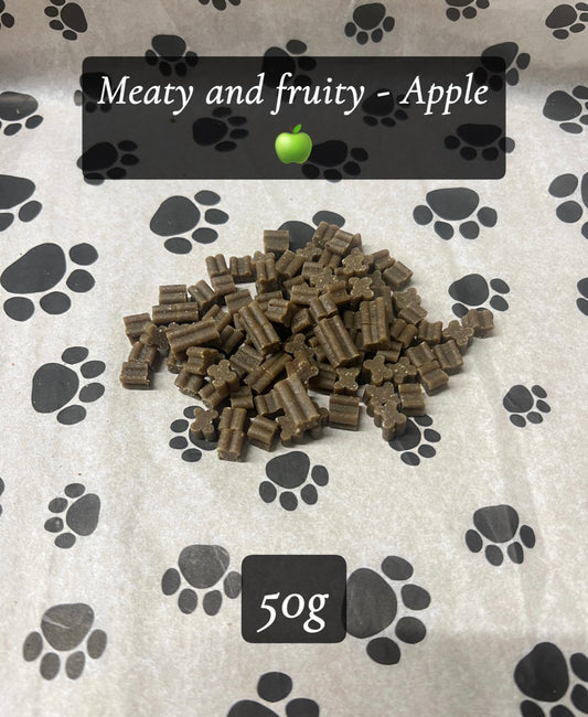 Meaty & Fruity training treats - Apple 🍏 (choose portion size)