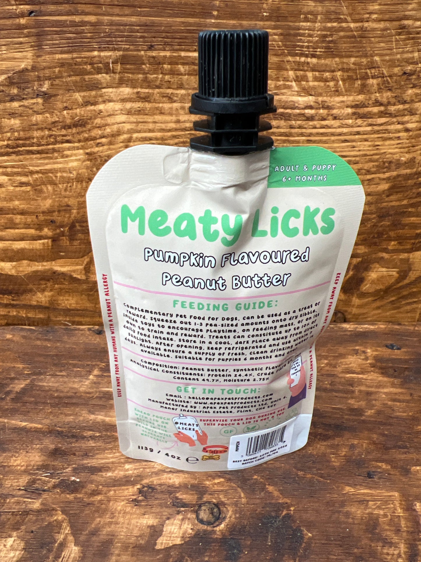 Pumpkin flavoured peanut butter - Meaty Licks