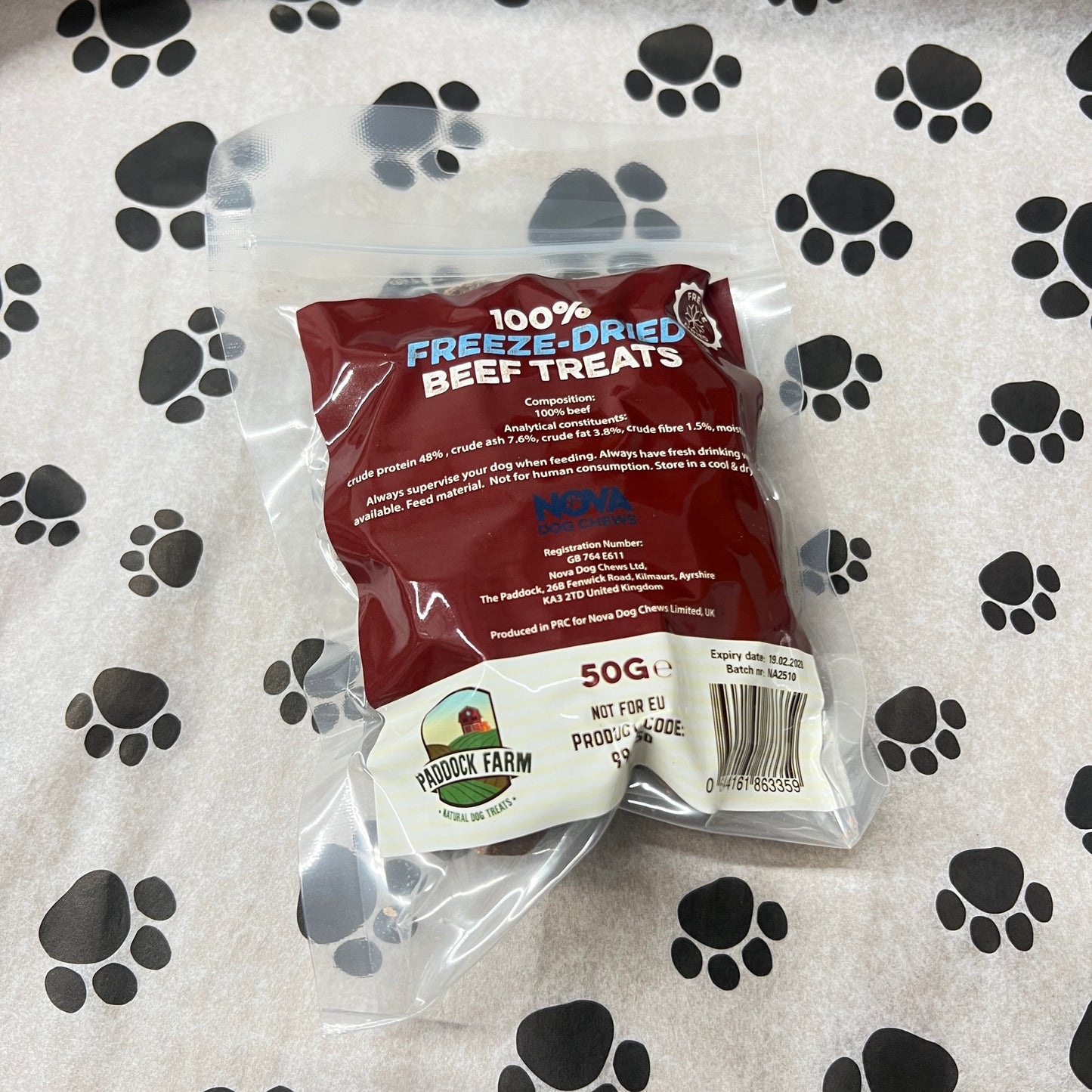 Freeze dried beef treats 50g bag