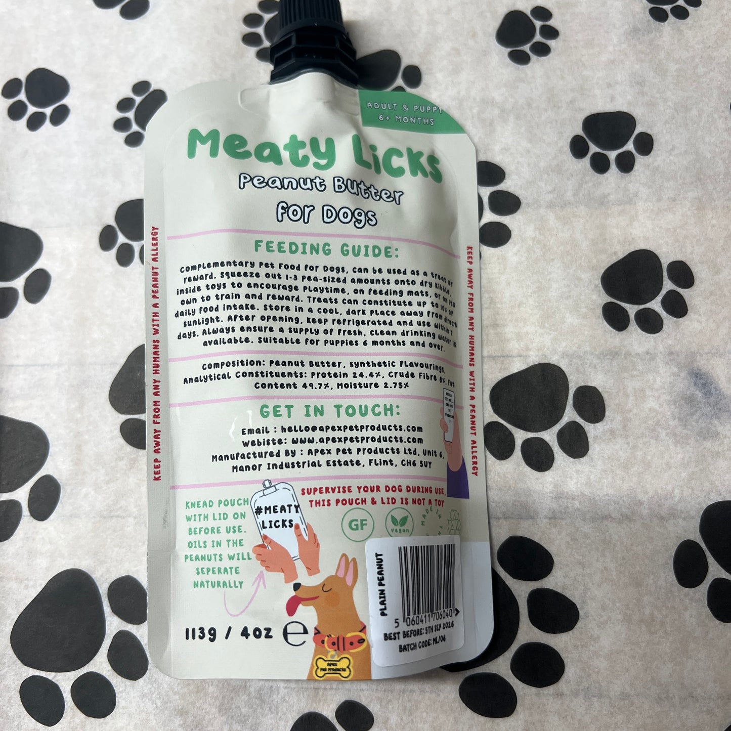 Peanut Butter Meaty Licks Pouch