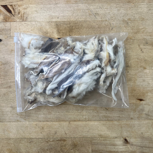 100g rabbit ear fluffers bag (small off cut rabbit ears)