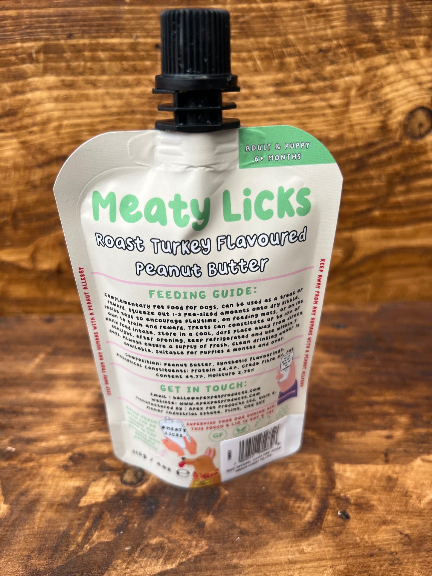 Roast turkey flavoured peanut butter - Meaty Licks