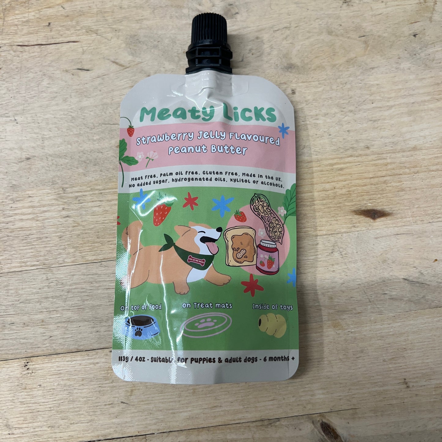 Strawberry Jelly Flavoured Peanut butter - Meaty Licks