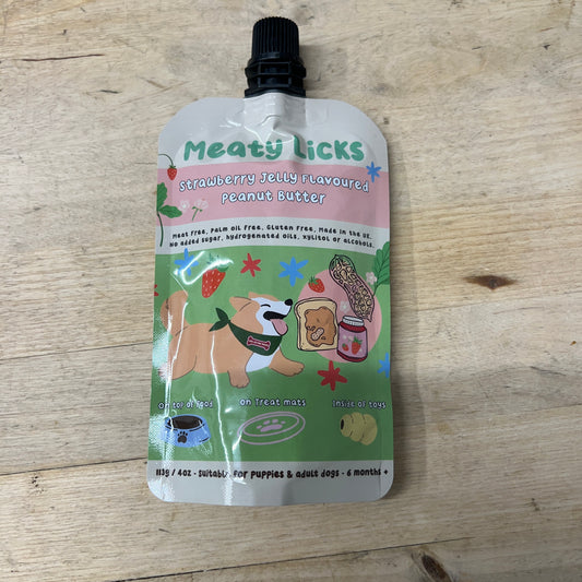 Strawberry Jelly Flavoured Peanut butter - Meaty Licks