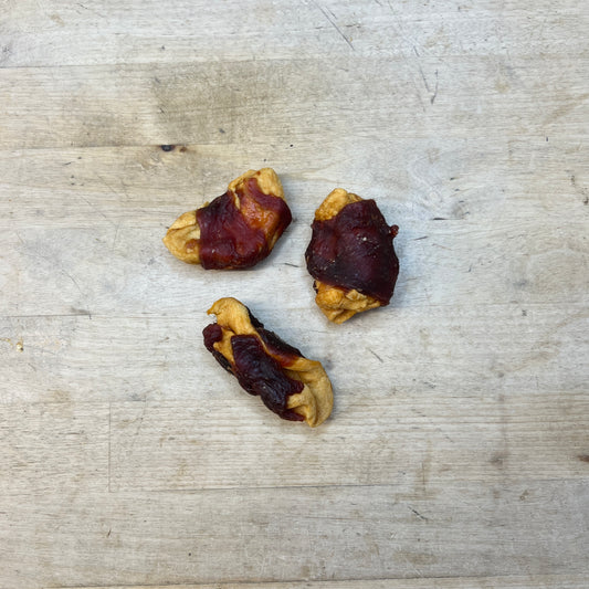 Duck breast wrapped apple chunks 50g portion