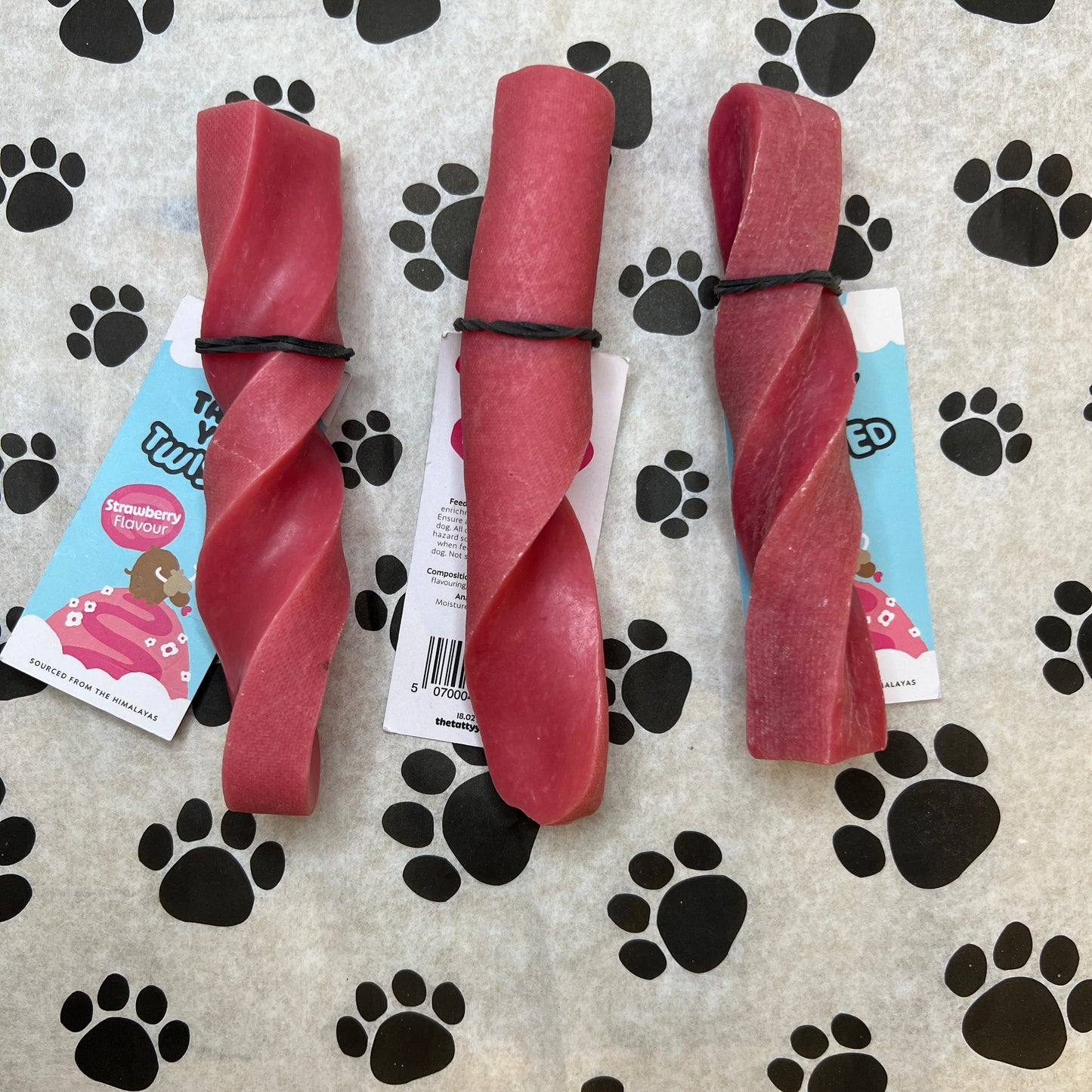Strawberry flavoured twisted yak - The Tatty Yak - medium