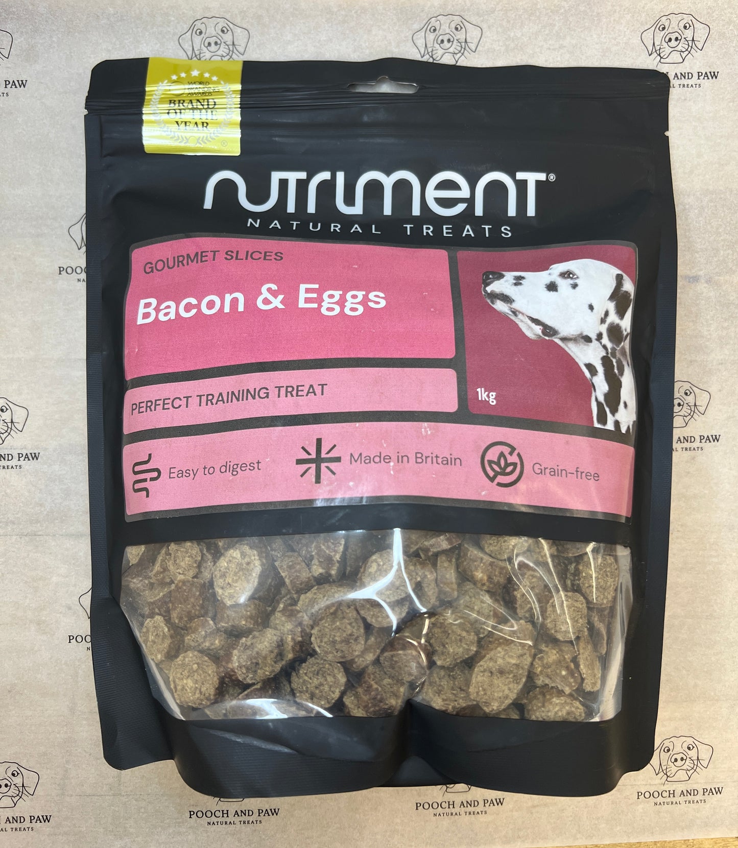 Bacon and egg gourmet training treats 100g portion