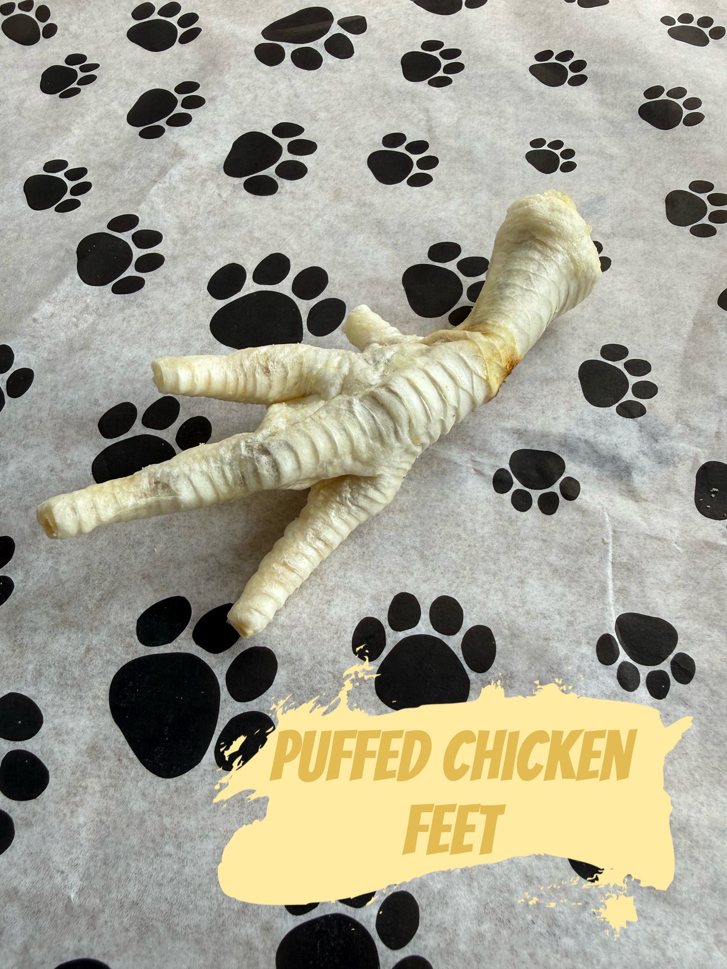 Puffed chicken feet ( one piece or 100g portion )