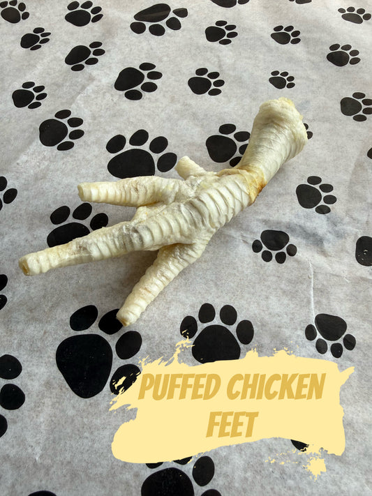 Puffed chicken feet ( one piece or 100g portion )