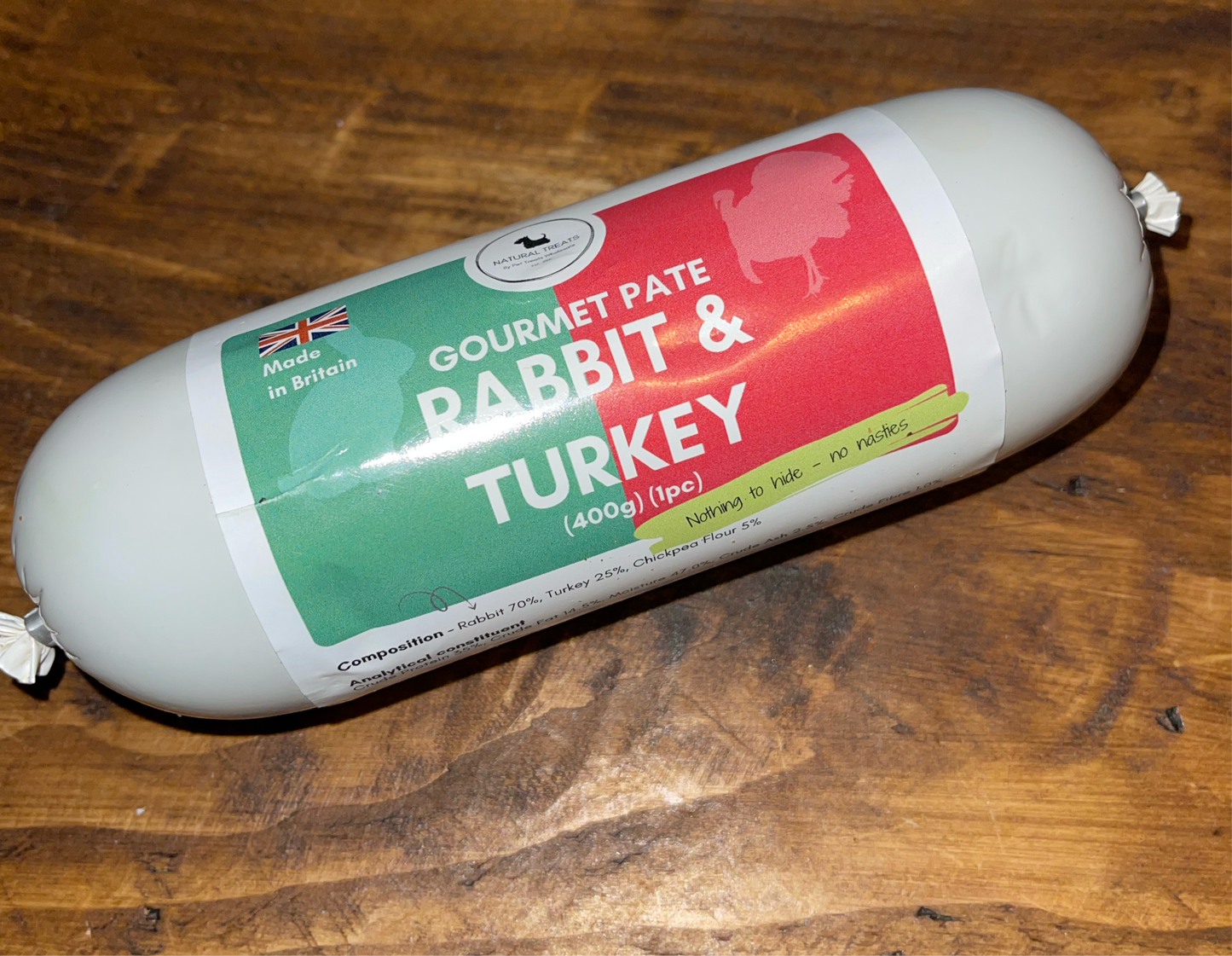 Rabbit & Turkey Pate 400g