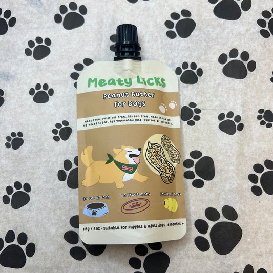 Peanut butter pouch - meaty licks 113g
