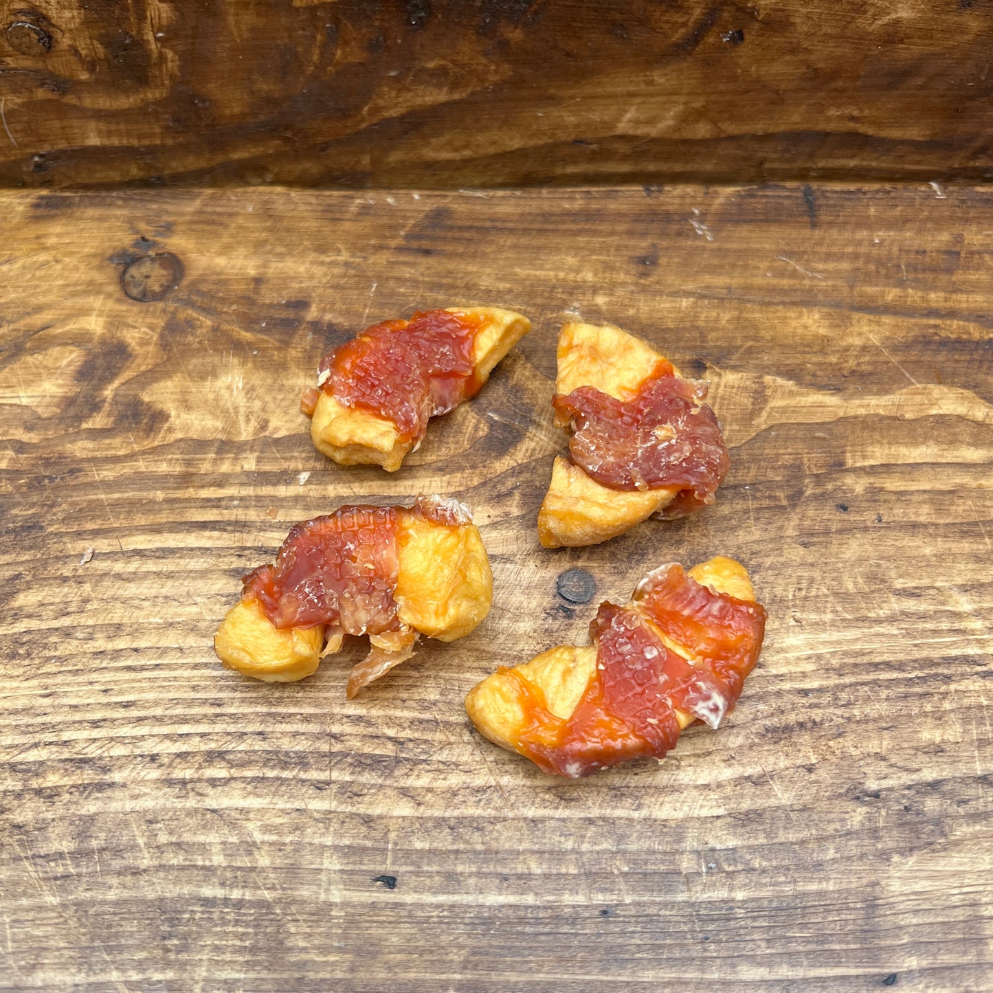 Chicken breast wrapped mini apple chunks 50g portion