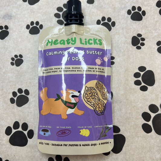 Calming peanut butter pouch - meaty licks 113g