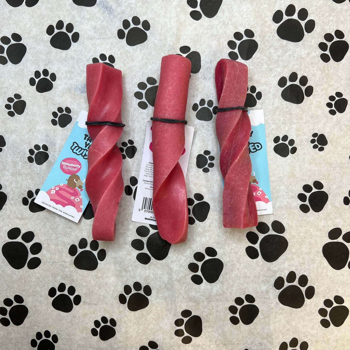 Strawberry flavoured twisted yak - The Tatty Yak - medium