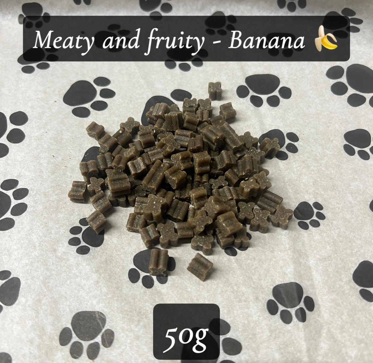 Meaty & Fruity training treats - Banana (choose your portion size)